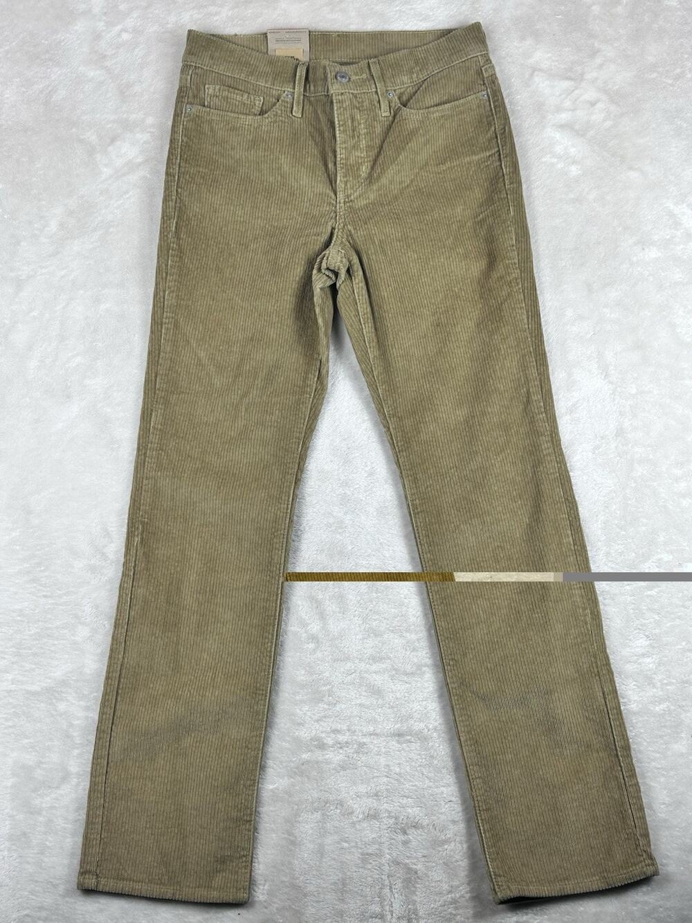 Levi’s 314 Shaping Straight Corduroy Pants Women’s 28x30 Mid Rise LIGHT BROWN